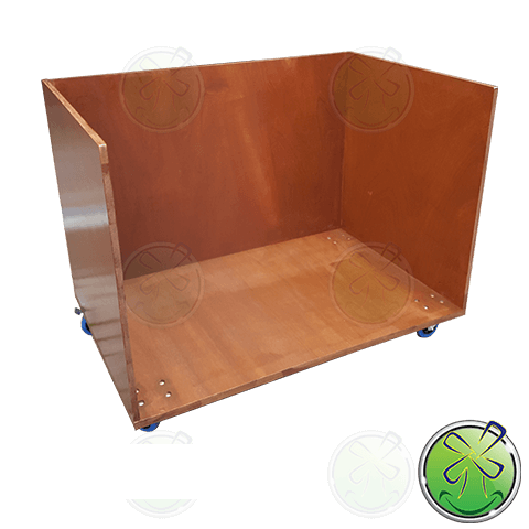 Carro de transporte para un conjunto completo de espejos de risa. Carro de transporte para un conjunto completo de espejos de risa.