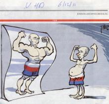 Karikatur mit Lächelnspiegel